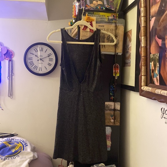 SM 6, stretchy and skin tight dress dark gray&purple  colored mini skirt! - Picture 4 of 7
